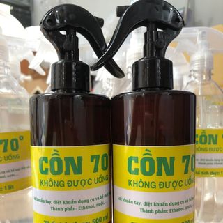 Cồn 70 độ (nồng độ ethylic 70%,) cồn y tế chai 1 lít
