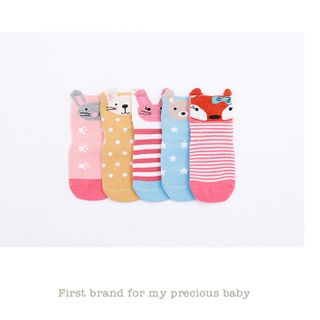 Ri 5 đôi đủ màu -Tất cổ cao trẻ em Ponykid hình thú chống trượt, tất thú cho bé, tất trẻ em ngộ nghĩnh