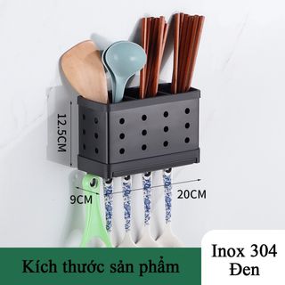 Đựng Đũa Muỗng Inox 304 3 Ngăn SENNAI Có Khay Hứng Nước