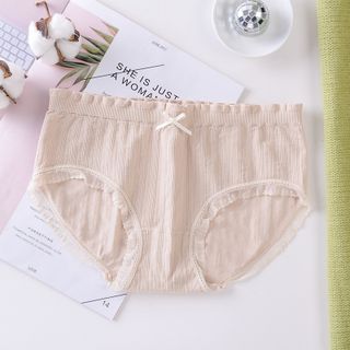 Quần Lót Nữ Cotton Gân Tăm Đính Nơ Kháng Khuẩn Xuất Nhật Mẫu Mới Siêu Hót _ TSDL28