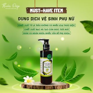 Dung dịch vệ sinh phụ nữ nam dùng được Thuần Diệp lá trầu không bạc hà thiên nhiên handmade