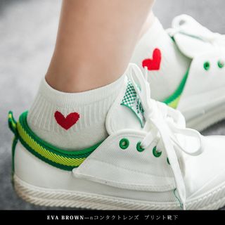 Vớ Nam Nữ Cổ Ngắn Hình Tim Hàn Quốc Siêu Xinh Chất Cotton Thấm Hút Chống Hôi Chân _ TSDL32