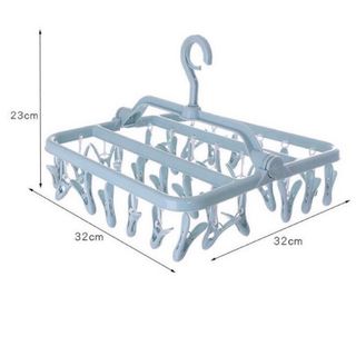 Móc phơi quần áo dạng chùm gấp gọn 32 kẹp phơi đồ baby, tất, vớ, đồ nhỏ