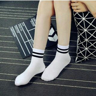 Tất Nam/ Nữ - Vớ Cao Cấp Chống Hôi Chân Kẻ Sọc Ngang Phong Cách Thời Trang Hàn Quốc _ TSDL34