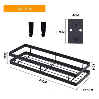 Kệ Treo Tường Để Gia Vị Đa Năng Nhà Bếp SENNAI Bằng Thép Cacbon Có Kèm Keo Dán Kính, Đinh Ốc Chuyên Dụng