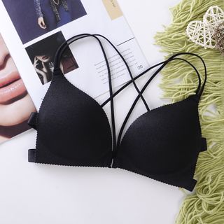 Áo bralette Su Đúc, Bra Cài Trước, Áo lót ngực cài trước Bàn Tay Nâng Ngực Tạo Khe Dây Đan Chéo sexy