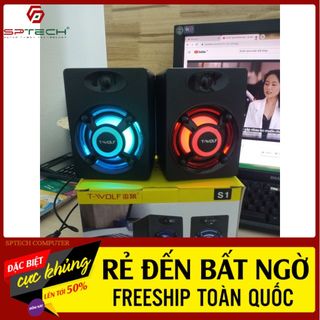 LOA 2.0 T-WOLF S1 Có Dây Có Đèn Led 7 Màu - Bảo Hành 3 Tháng