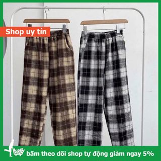 ( LOẠI 1, BAO CHẤT) Quần Ống Rộng, Quần kẻ karo to mẫu mới