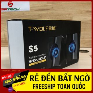 Loa PC 2.0 T-Wolf S5 Led 7 màu (BH 3 Tháng)