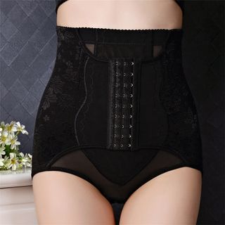 Quần Gen Nịt Bụng Lưới Kháng Khuẩn Cạp Cao Có Nấc Khuy Cài Định Hình Eo Thon, Gài Siết Vòng 2