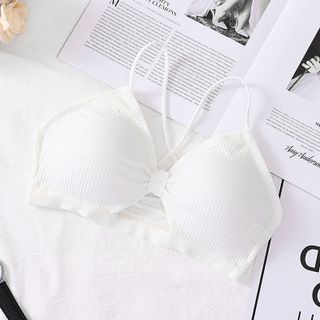 Áo Lót/ Áo Bra Đan Dây Chéo Có Đệm Nâng Đẩy Ngực Thoáng Mát