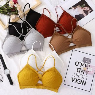 Áo Lót/ Áo Bra Đan Dây Chéo Có Đệm Nâng Đẩy Ngực Thoáng Mát