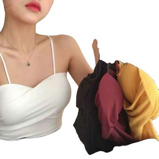 Áo Bra 2 Dây Mảnh Xoắn Ngực Vải Gân Tăm Có Mút Nâng Ngực Siêu Mát, Siêu Sexy, Siêu Hót _ AL110