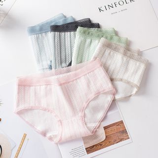 Quần Lót Nữ Cotton Kháng Khuẩn Kẻ Sọc Co Giãn 4C dày đẹp
