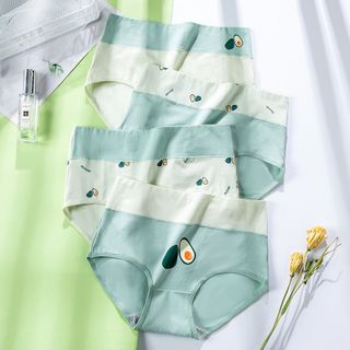Quần Lót Nữ Cạp Cao Cotton Co Dãn Gen Bụng Kháng Khuẩn Cao Cấp Có Hình Hoạ Tiết Dễ Thương