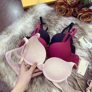 Áo lót Nữ, Áo Ngực Baqiya Nâng Ngực Thái K32 Có Đệm Dày 3 Phân Pha Dây Lưới Có Gọng Đẩy Chống Xệ Ngực Tạo Khe