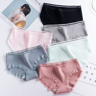 Quần Lót Nữ Cotton Tăm Viền Ren Kháng Khuẩn Thun Lạnh Quyến Rũ Siêu Hót