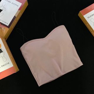 Áo Bra 2 Dây Sợi Bún Siêu Mảnh Có Đệm Ngực Ulzzang Phong Cách Hàn Quốc