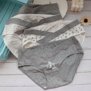 Túi 4 Quần Lót bầu và sau sinh cotton cạp chéo kháng khuẩn hàng cao cấp