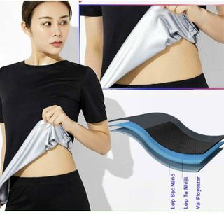Áo Đổ Mồ Hôi Sinh Nhiệt Đốt Mỡ Bụng Eo Vai Bắp Tay Tập Gym, Yoga, Thể Dục giá sỉ