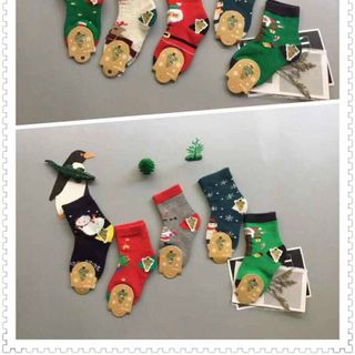 Tất họa tiết noel cổ cao cho bé khử mùi kháng khuẩn
