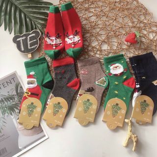 Tất họa tiết noel cổ cao cho bé khử mùi kháng khuẩn
