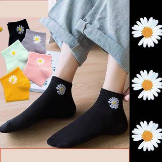 Vớ Tất nam nữ Hoa Cúc Hottrend chất liệu cotton cao cấp chống giãn thoáng khí phong cách Hàn Quốc giá sỉ