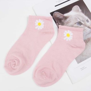 Vớ Tất nam nữ Hoa Cúc Hottrend chất liệu cotton cao cấp chống giãn thoáng khí phong cách Hàn Quốc