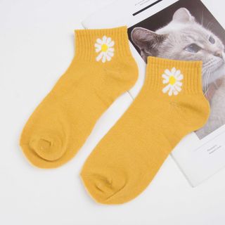 Vớ Tất nam nữ Hoa Cúc Hottrend chất liệu cotton cao cấp chống giãn thoáng khí phong cách Hàn Quốc