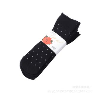 Tất Vớ giấy Nữ cổ cao loại dày chấm bi