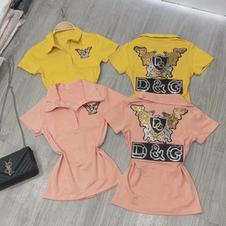 Áo thun cổ trụ Kim sa