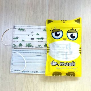 TÚI 10 KHẨU TRANG TRẺ EM 4 LỚP - DR.MASK