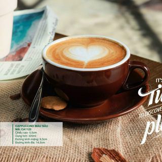 Combo 10 bộ cốc capuchino màu