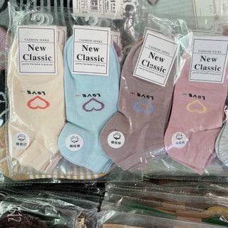 Tất Vớ Nữ dệt kim kháng khuẩn cổ ngắn trẻ trung