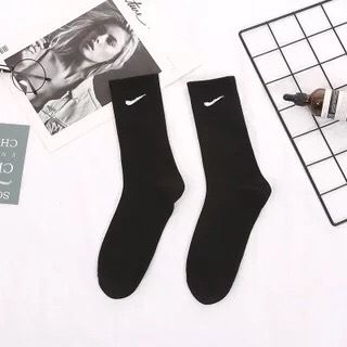 Tất vớ nam nữ cổ cao thể thao trắng đẹp dệt kim cao cấp