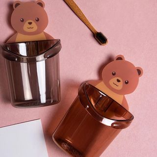 CỐC GẤU ĐỰNG BÀN CHẢI KEM ĐÁNH RĂNG - CỐC GẤU DÁN TƯỜNG SIÊU DÍNH