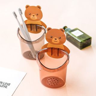 CỐC GẤU ĐỰNG BÀN CHẢI KEM ĐÁNH RĂNG - CỐC GẤU DÁN TƯỜNG SIÊU DÍNH