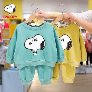 Đồ bộ trẻ em - Bộ Snoopy chất da cá tàu cho bé giá sỉ