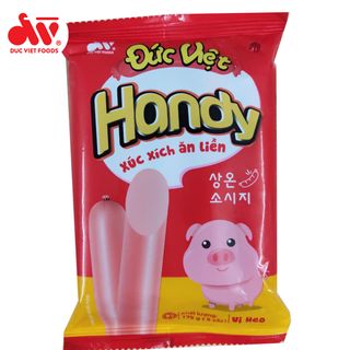 Xúc Xích Tiệt Trùng Handy ĐỨC VIỆT, Xúc xích tiệt trùng vị HEO 35gr. Thùng 20 gói