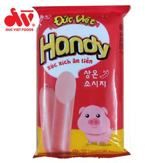 Xúc Xích Tiệt Trùng Handy ĐỨC VIỆT, Xúc xích tiệt trùng vị heo. Thùng 20 gói