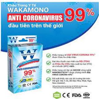 [THÙNG] KHẨU TRANG WAKAMONO DIỆT 99% VIRUS NCOV (4 LỚP, HỘP 10 CÁI) - 170 HỘP/THÙNG