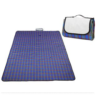 Thảm dã ngoại du lịch đi biển, bạt trải picnic cắm trại đi phượt kết hợp tập yoga gấp gọn sọc kẻ caro giá rẻ