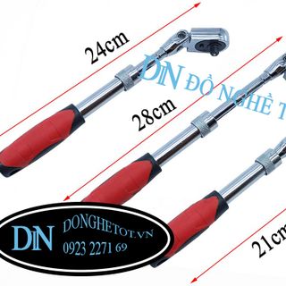 CẦN LẮC léo tự động đảo chiều 1/4" cán tăng 21-28cm