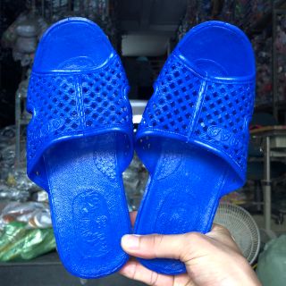 dép tổ ong xanh đi trong nhà tắm, nhựa pvc dẻo nhẹ thông thoáng chân giá rẻ