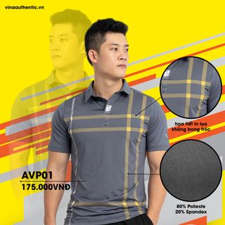 Áo cầu lông nam đen vina authentic
