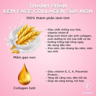 Kem face collagen sữa non Femmiu