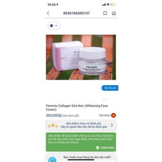 Kem face collagen sữa non Femmiu