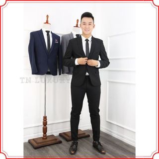 Áo vest nam dáng trẻ màu đen .. có bán áo không hoặc cả bộ