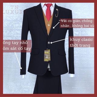 Áo vest nam dáng trẻ màu đen .. có bán áo không hoặc cả bộ