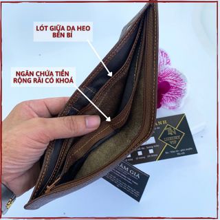 Ví da bò cao cấp .. da thật 100% .. chất da mềm màu nâu và đen
